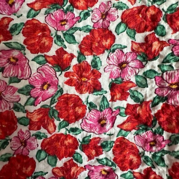 EUC - MNG Mango 'Simone' Floral Romper in Fuchsia - Size XL - Picture 12 of 13